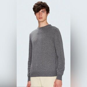 7 For All Mankind Sweaters Mens Cashmere Crew Dark Grey